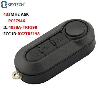 

OkeyTech Remote Key Fob 433MHz ID46 3 Buttons for Fiat 500L MPV Ducato for Citroen Jumper for Peugeot Boxer 2008-2015 RX2TRF198