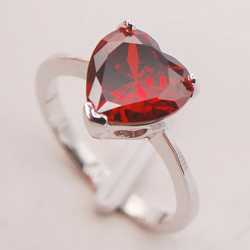 

Garnet Women 925 Sterling Silver Ring F763 Size 5 6 7 8 9