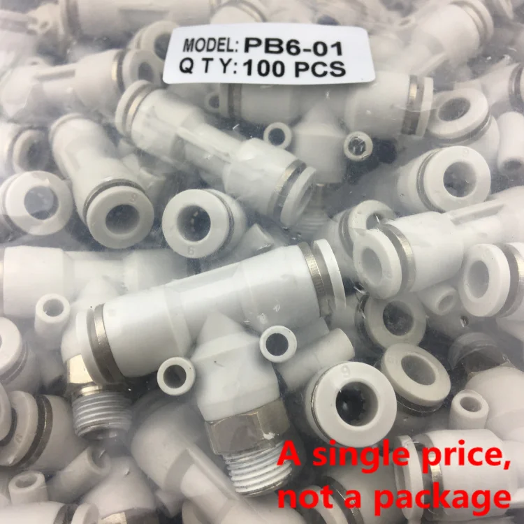 

PB6-M5 PB6-01 PB6-02 PB6-03 PB6-04 Pneumatic T type Three link connector Goods in stock