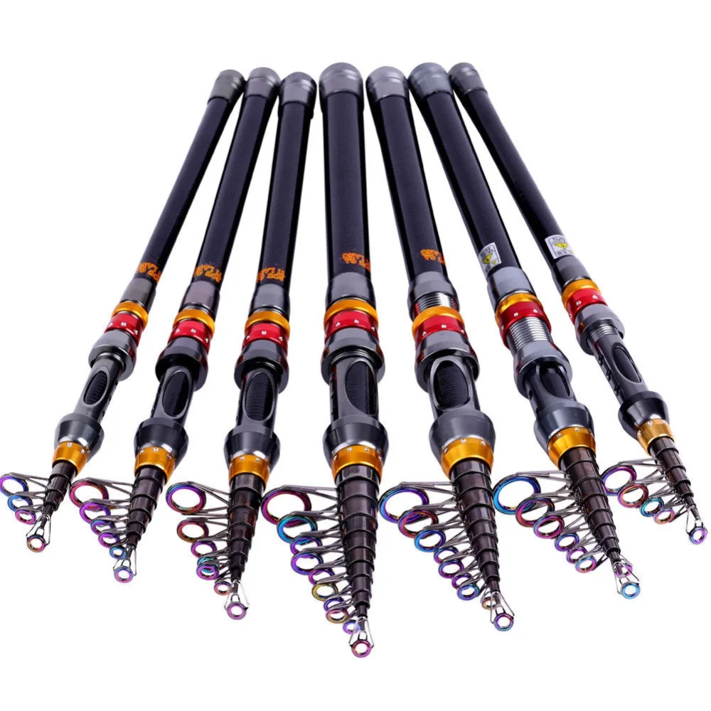 

Strong hard high-end Telescopic Fishing Spinning Rocky Rod Sea Carbon Fiber Tackle Pole 1.8m - 3.6m