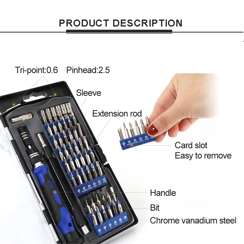 KINDLOV Набор отверток 82 в 1 прецизионный парафусадеира изолированный отвертка Torx биты Мультитулы Магнитная рукоятка ручные инструменты