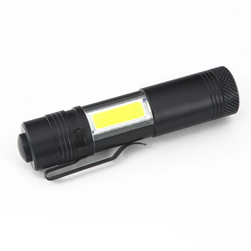 Yunmai мини портативный алюминиевый Q5 светодиодный светильник-вспышка COB рабочий светильник lanterna мощный фонарь-ручка 4 режима использования 14500 orAA