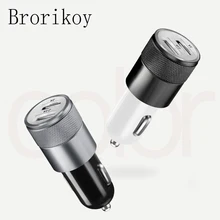 Brorikoy 2 USB Автомобильное зарядное устройство адаптер для iPhone samsung универсальный мобильный телефон умная зарядка сигарета легкосплавные диски зарядное устройство s