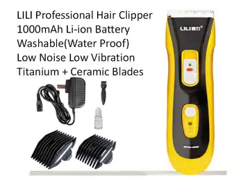 

LILI Professional Rechargeable Hair Clipper Electric Hair Trimmer Cutting Machine To Haircut Styling Tool Waterproof