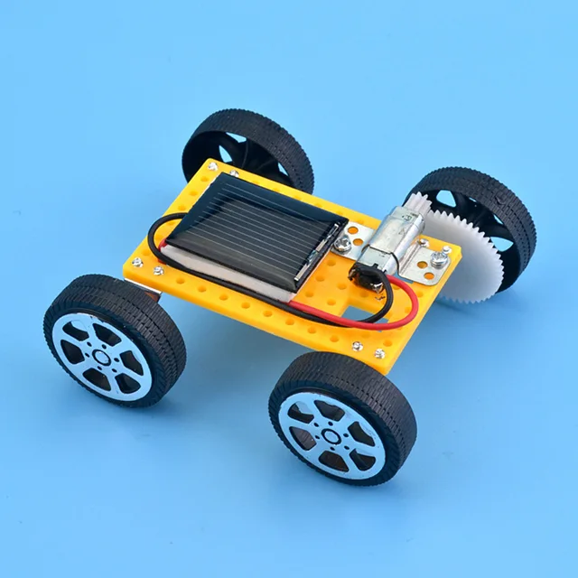 Mini Science Experiment Solar Car Toys for Children DIY Assembled  Solar Powered Toy Set Educational Toys 4