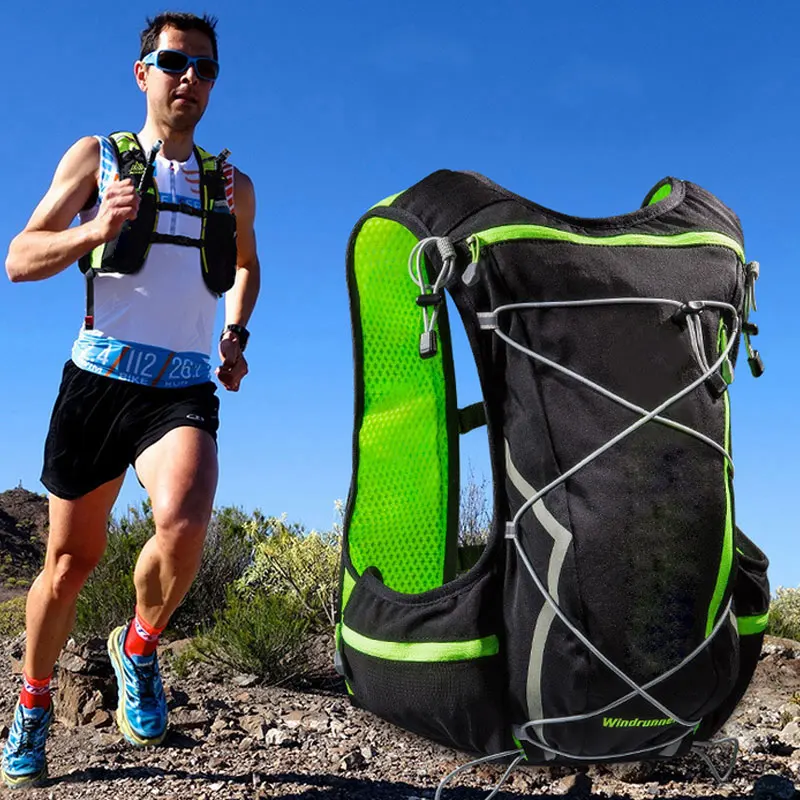 

Fashion Sport Vest Bag Breathable Big Capacity Backpack Men And Women Marathon Running Bicycling Water Bottle Bags WF 668