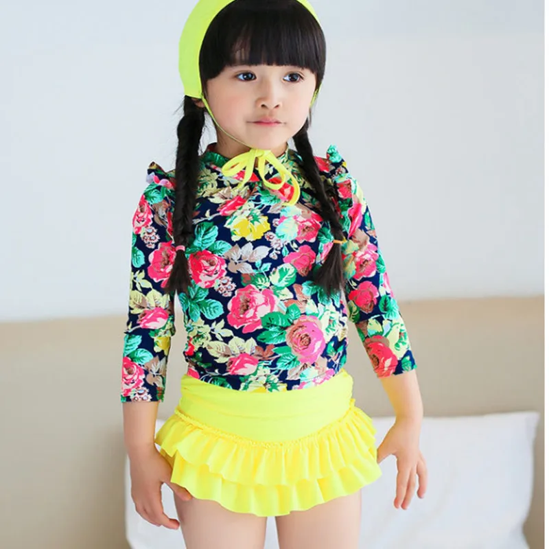 2019 New Children Dot Bow Lace Swimwear Kids One Piece Baby Toddler