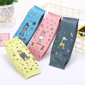 

Kawaii Cartoon Little Monster Pencil Bag PU Big Storage Zipper Waterproof Pen Case School Supply Student Stationery Kid Gift
