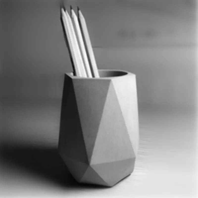 Concrete Pen Holder Mold Silicone Cement pen container brush pot penrack pencil vase flowerpot Mold Plaster Rack Silicon Mould