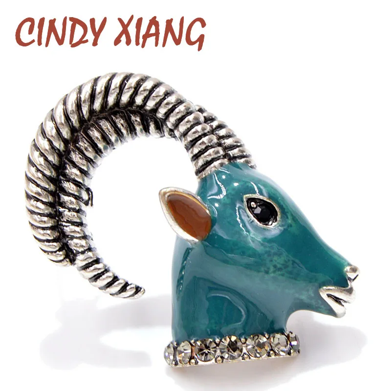 

CINDY XIANG Rhinestone Vivid Goat Brooches for Women Enamel Animal Brooch Pin Coat Sweater Accessories Winter Style New 2018