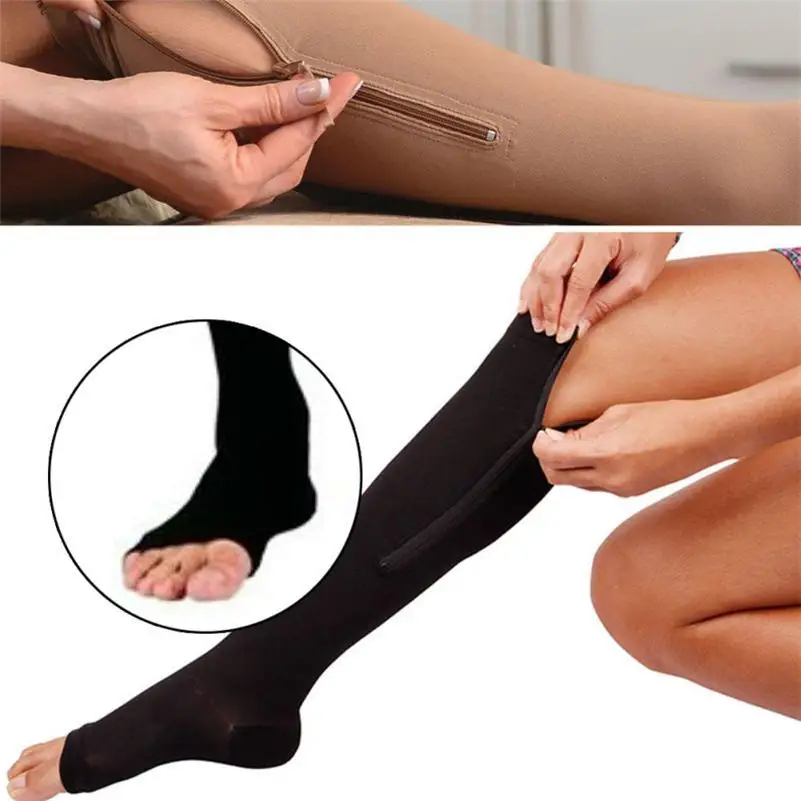 Zip-up Zipper Compression Socks Improve Blood Circulation Reduce Swelling -  Sale price - Buy online in Pakistan 