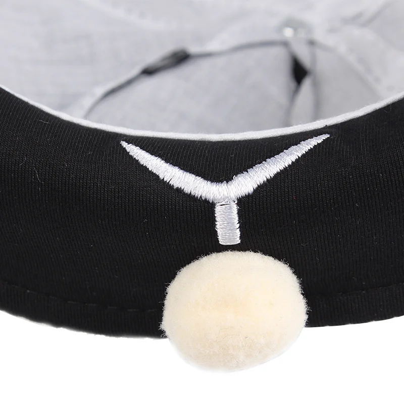 Soft Baby Baseball Cap Bear Ears Baby Hat  Cotton Autumn Infant Cap For Boys Girl Solid Cartoon Sun Hat Black Pink Gray Kids Cap (11)