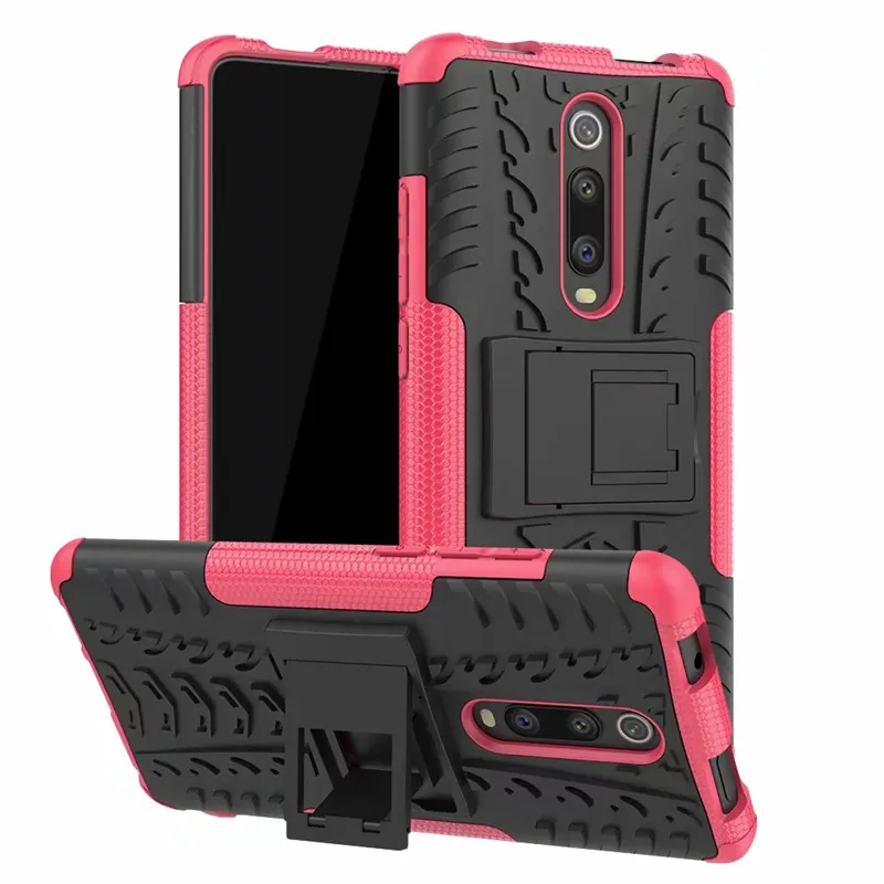 Для Xiao mi 9T mi 9T Pro чехол противоударный Броня Жесткий Резиновый силиконовый чехол для телефона для Red mi K20 Pro Чехол Fundas - Color: pink