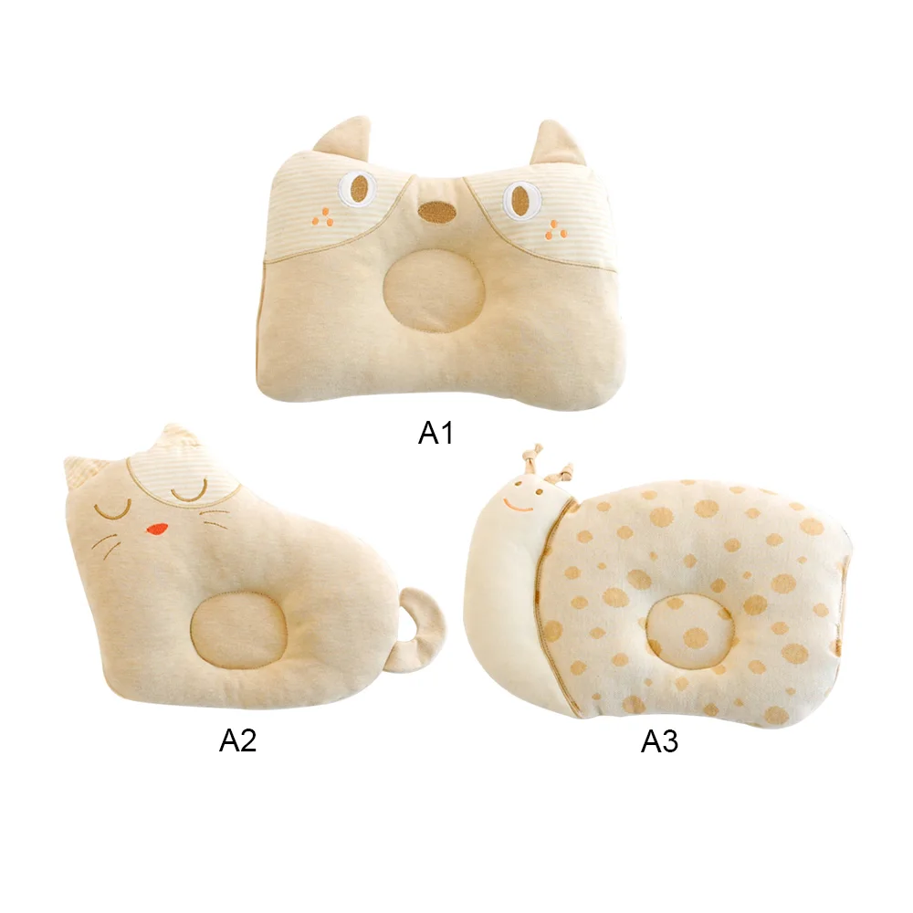 Cute Newborn Baby Pillow Infant Sleep Positioner Prevent Flat Head Shape Support Cotton Infant Pillow
