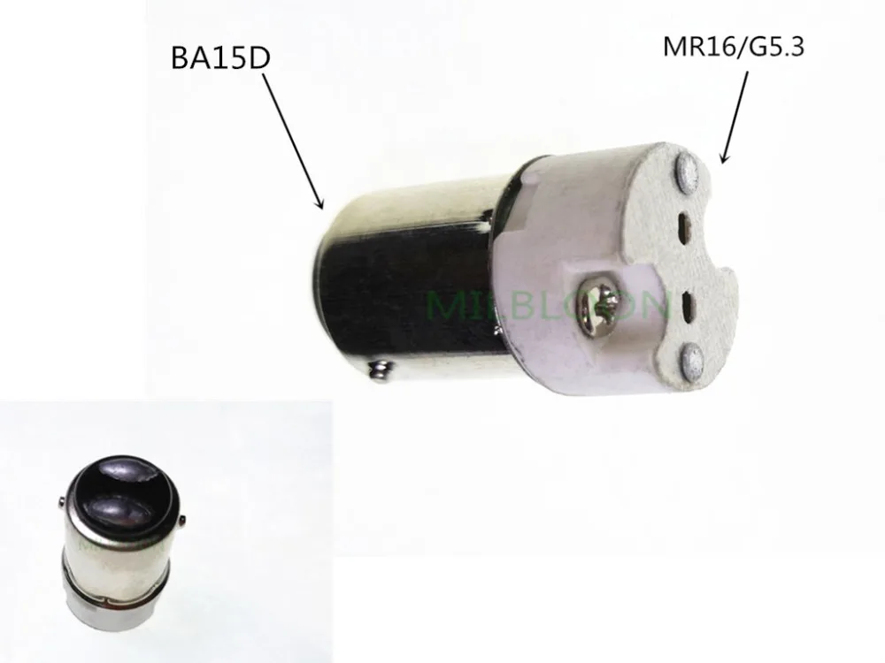 

BA15D-MR16 Lamp Holder Converter BA15D turn to G5.3 lamp base b15d to G5.3 BASE B15 TO mr16