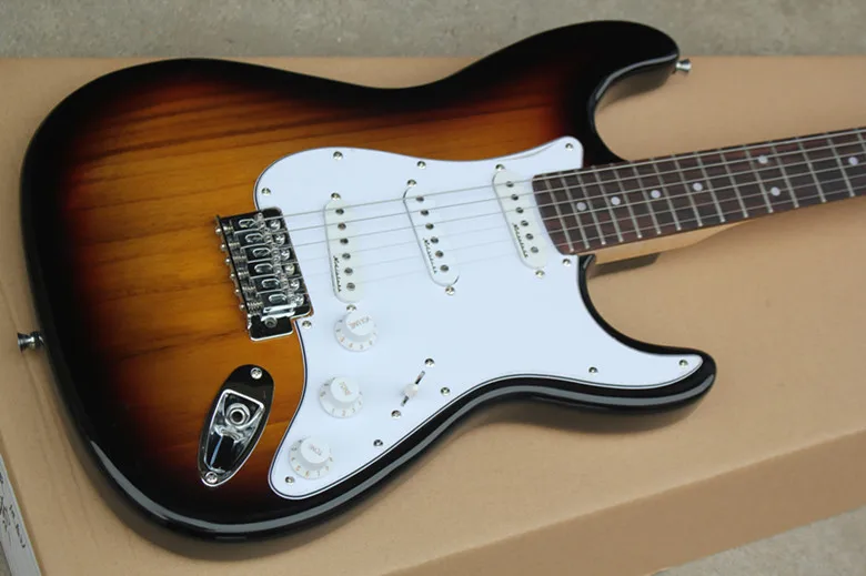

2019 New Arrival Firehawk Custom Shop Sunburst Rosewood Fingerboard Platane Wood Body Electric Guitar SSS Pickups