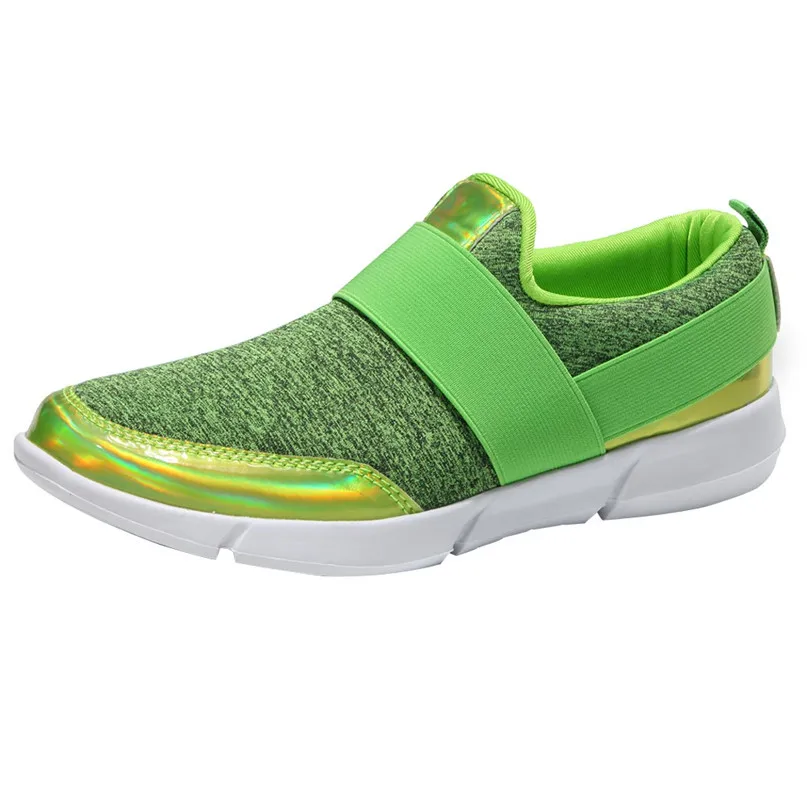 Outdoor Sports Shoes Women Hollow Round Head Flat Breathable Leisure Sports Shockproof Shoes Soft Bottom Running shoes #3J30#F (2)