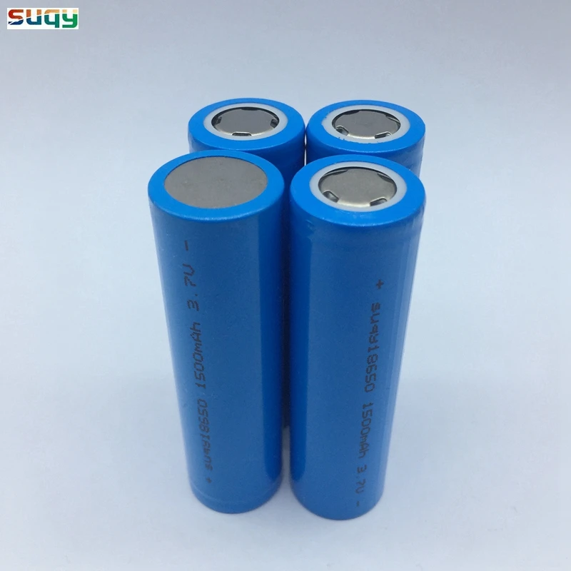 

suqy 4pcs/lot 100% New Original 18650 Flashlight Battery 3.7 v 1500mAh li ion Rechargeable 18650 Accumulator Batterie wholesale