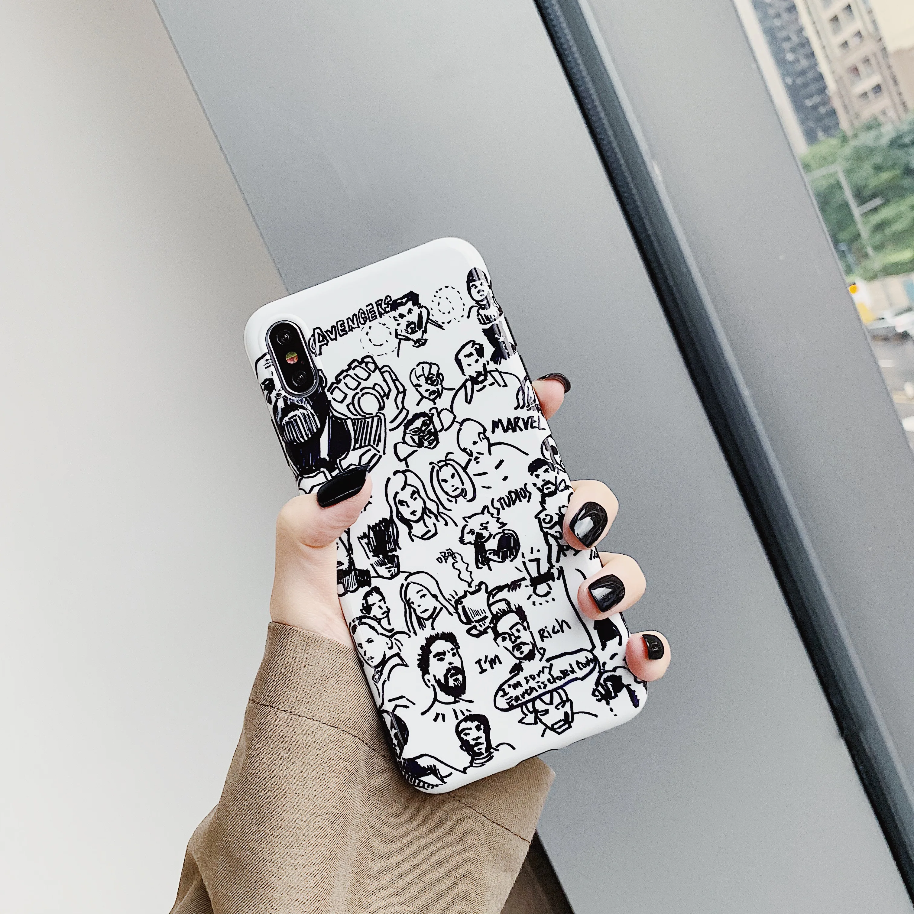 Мультфильм Marvel Мститель конец игры телефон пара чехол для iPhone 6 6s 7 8 Plus X XS XR XSMax