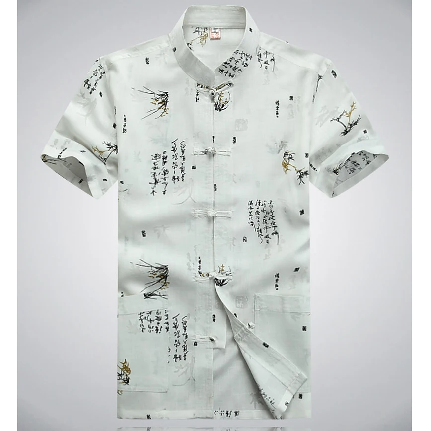 

Oriental Element 100% Brand New Arrival Chinese Traditional Men's Cotton Linen Kung Fu Shirts Tops S M L XL XXL 3XL MS062602