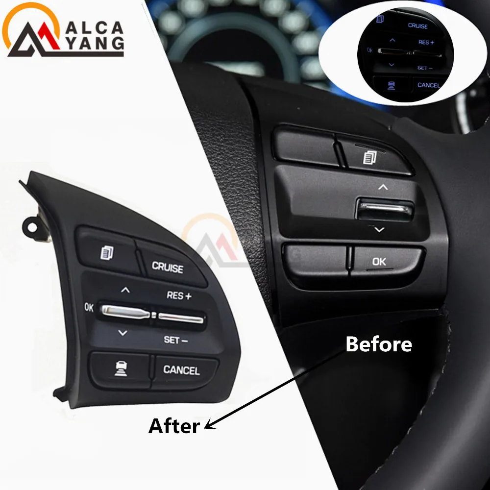 

Steering Wheel Button For Hyundai Veloster Elantra GT Bluetooth Phone Cruise Control Volume .