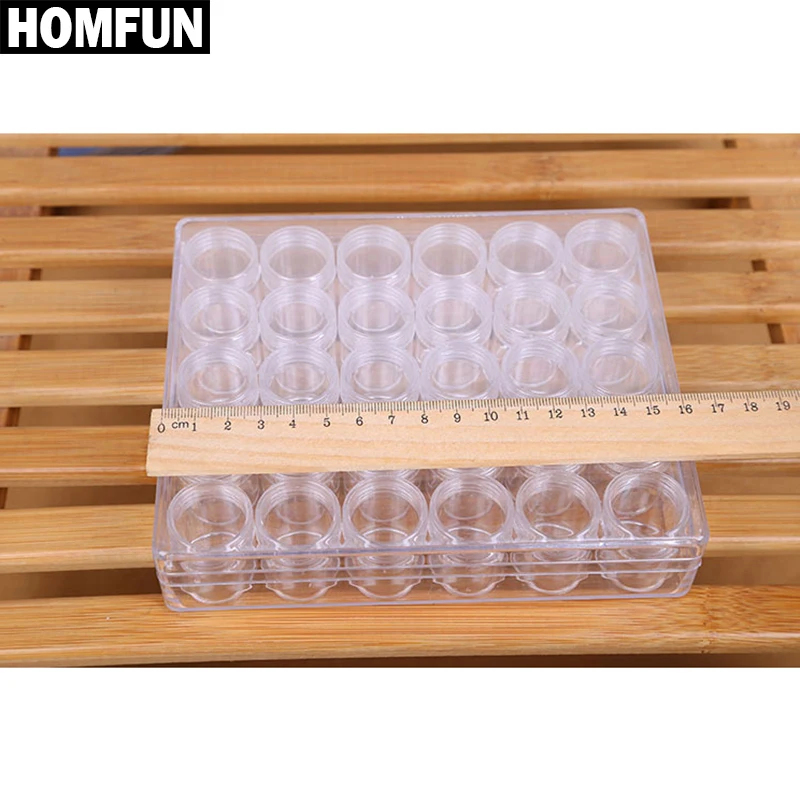 Kopen HOMFUN Diamant borduurwerk diamant schilderen tool! 30 rooster, doorzichtige plastic opbergdoos, 30 Grid sieraden Boor Opbergdoos