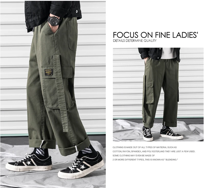 Korean Streetwear Harajuku Pants Men Fashion Street Style Cargo Pants  (28)