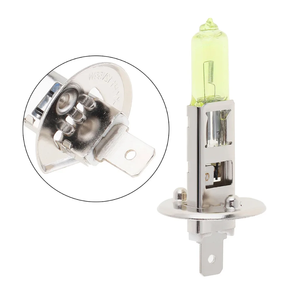 

12V H1 55W 2500K Yellow Light Super Bright Car Xenon Halogen Lamp Auto Front Headlight Fog Light Bulb