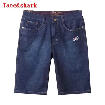 

Jeans man Brand clothing Tace&shark Jeans pants five Mens 2017 summer New England simple lumbar embroidery leisure code