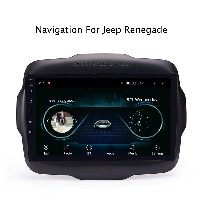 9 &quot2.5D IPS Android 8 1 автомобильный DVD GPS плеер для Jeep Renegade 2016 Радио стерео головное