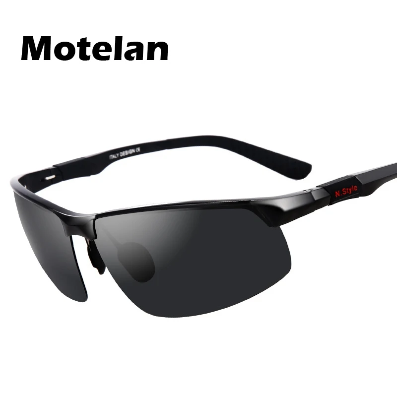 

2019 Men's Polarized Semi-Rimless Aluminum Sunglasses Driving Polarised Eyewear Goggle Oculos UV400 Protection Sun Glasses 3121