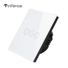 1/2/3 Gang 1 Way Touch Switch Crystal Glass Panel LED Light Touch Screen Switch EU UK AC 110V~220V Touch Sensor Wall Switch 1 gang 2 way pink crystal glass light switch touch 110v 220v wallpad led touch light switch free customize logo free shipping