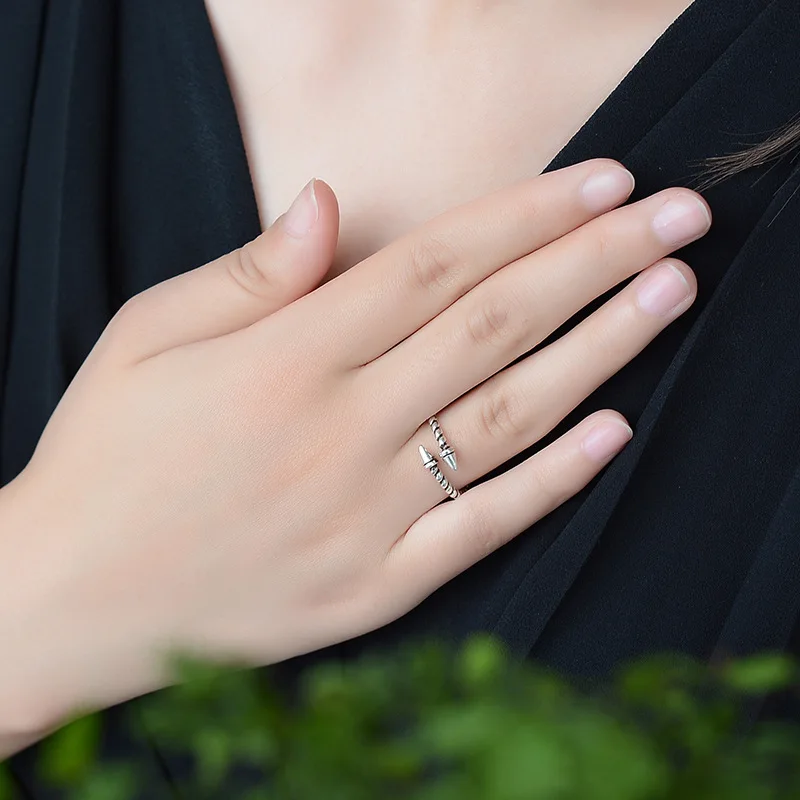 

New shelf 925 silver bullet ring ladies ring fashion silver jewelry wholesale lots bulk