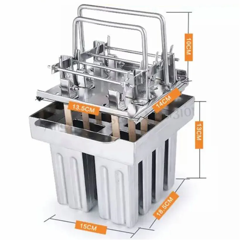 Форма для мороженого, форма для мороженого, форма для мороженого «сделай сам», 304 нержавеющая сталь с держателем для палочек, 8 шт./партия - Цвет: P02