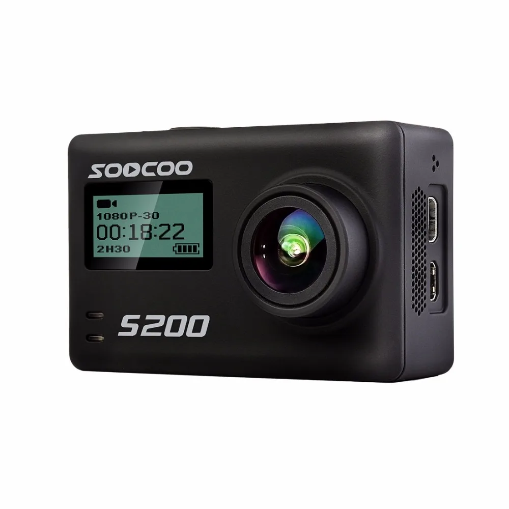 

SOOCOO S200 Action Camera Ultra HD 4K NTK96660 + IMX078 with WiFi Gryo Voice control external mic GPS 2.45" touch lcd