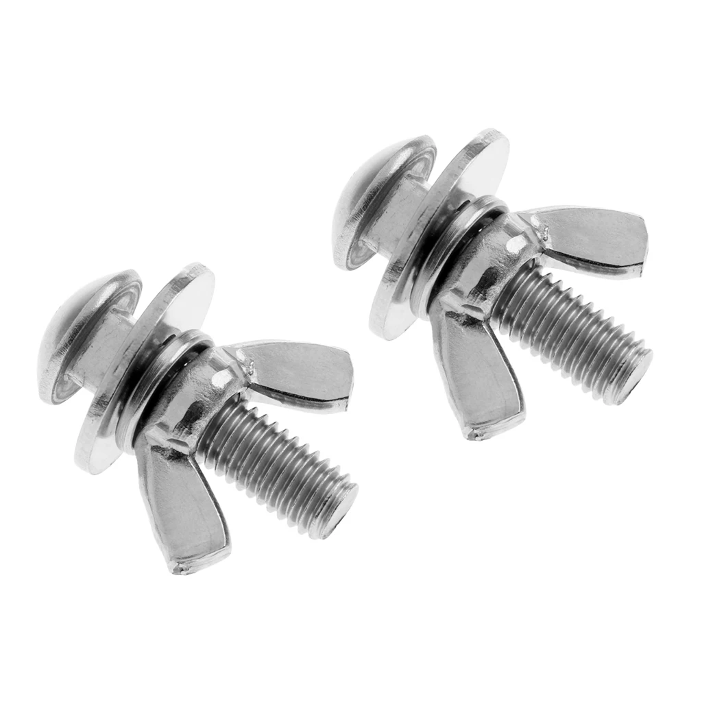 Diving Backplate Wingnut Butterfly Wing Nuts M8 x 35mm Bolts Dive Accessory Underwater Snorkeling