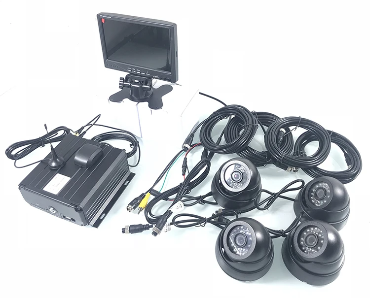 Suíte de Monitoramento de Ônibus Caminhão de Bombeiros p de Vigilância Disco Rígido Cartão 960 Vídeo Remoto Anfitrião 3g Gps Pequeno Carro - Táxi 4-channel sd 12 Câmera multiângulo automotiva