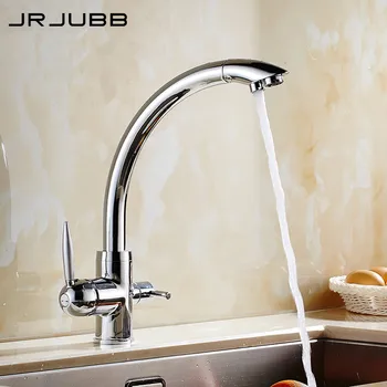 

Three Way Sink Mixer 3 way water filter tap Chromed Brass 3 Way Kitchen Faucet 360 Rotating Kitchen Sink Mixer