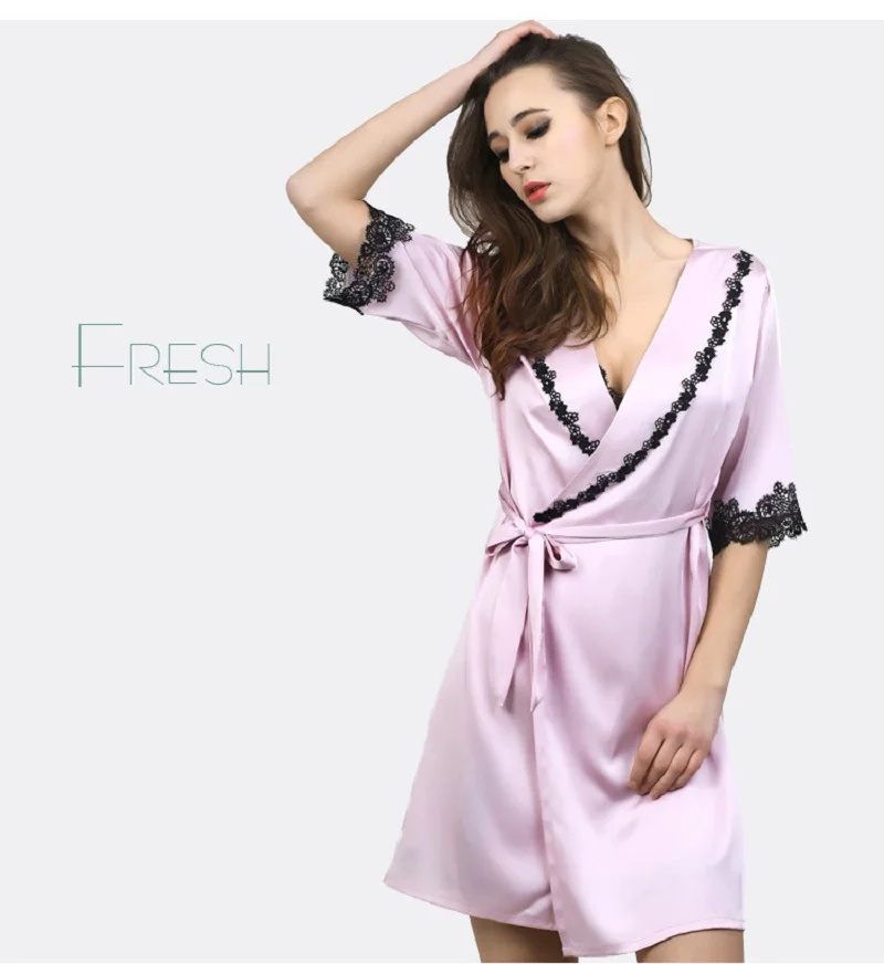 Light purple silk like 2pc robes (1)