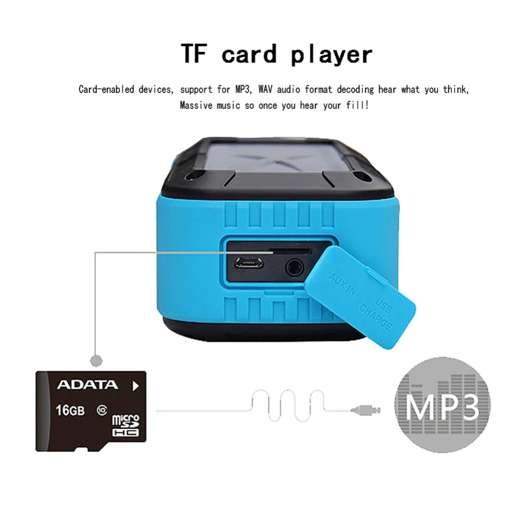 FM NFC TF Waterproof Bicycle Mounted Bluetooth Speaaker  (9)