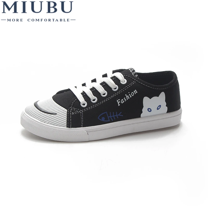 

MIUBU NEW Women Cute Solid Color Shoes Flat Womens Casual Shoes Breathable Ladies Lace-Up Fashion Female Non-Slip Wear Flats