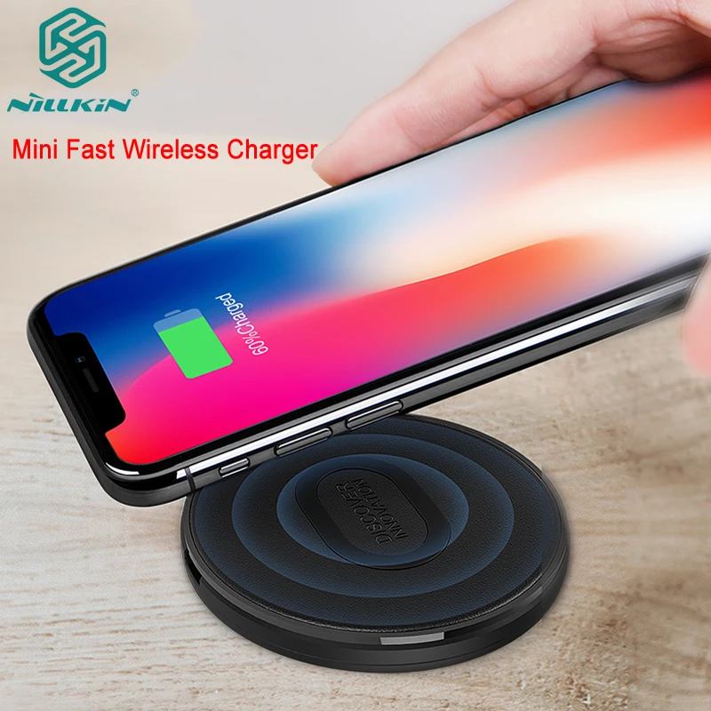

NILLKIN Mini Fast Wireless Charging Pad for Samsung Galaxy S9 S8 Note 8 10W Qi Wireless Charger for IPhone X 8 Plus