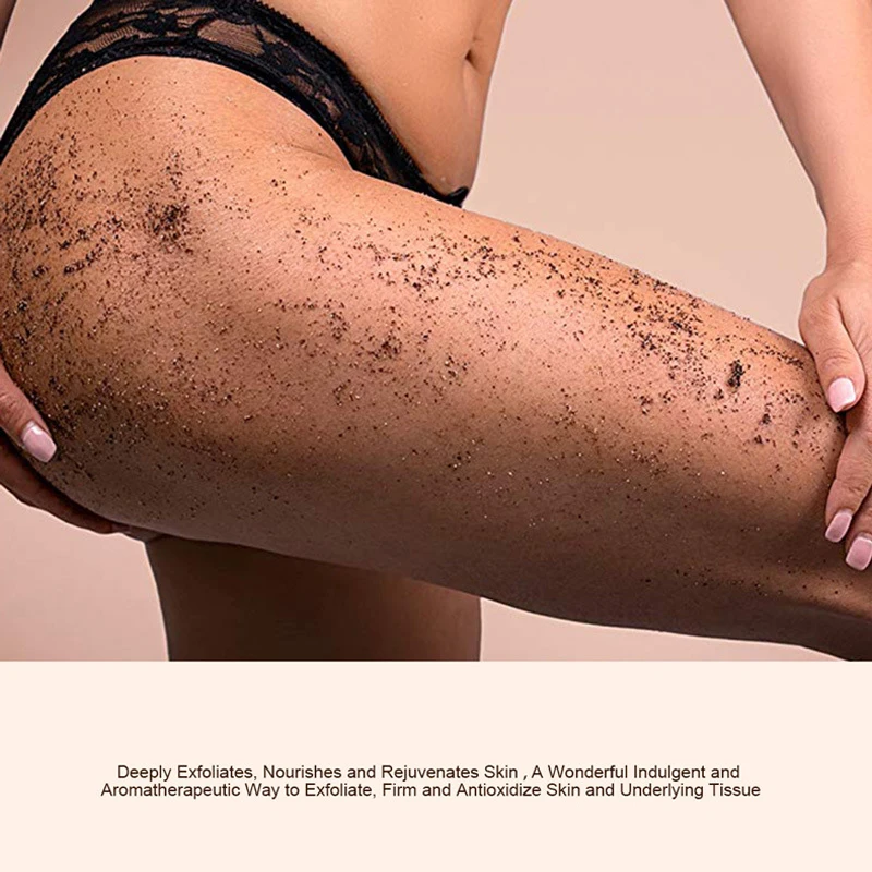 Creme de Limpeza Sal do Mar Aliver Café Pack Cara Esfrega Morto Esfoliação Corporal Facial Esfoliante Clareamento Hidratante 5 4 Tratamentos esfoliantes e p/ corpo