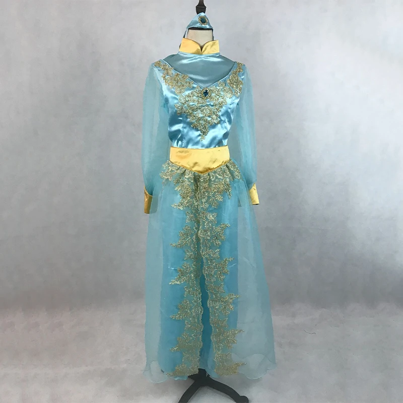 New Arrival Aladdin Lamp Prince Princess Jasmine Lovers Cosplay Costume For Adult Man Women Halloween Party Costume Custom Made New Arrival Aladdin Lamp Prince Princess Jasmine Lovers Cosplay Costume For Adult Man Women Halloween Party Costume Custom Made