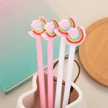 48 шт./партия, милая мультяшная Радужная кошачья лапка, гелиевая ручка для письма, канцелярские принадлежности, ручка для воды, офисные школьные принадлежности, ручка для подписи