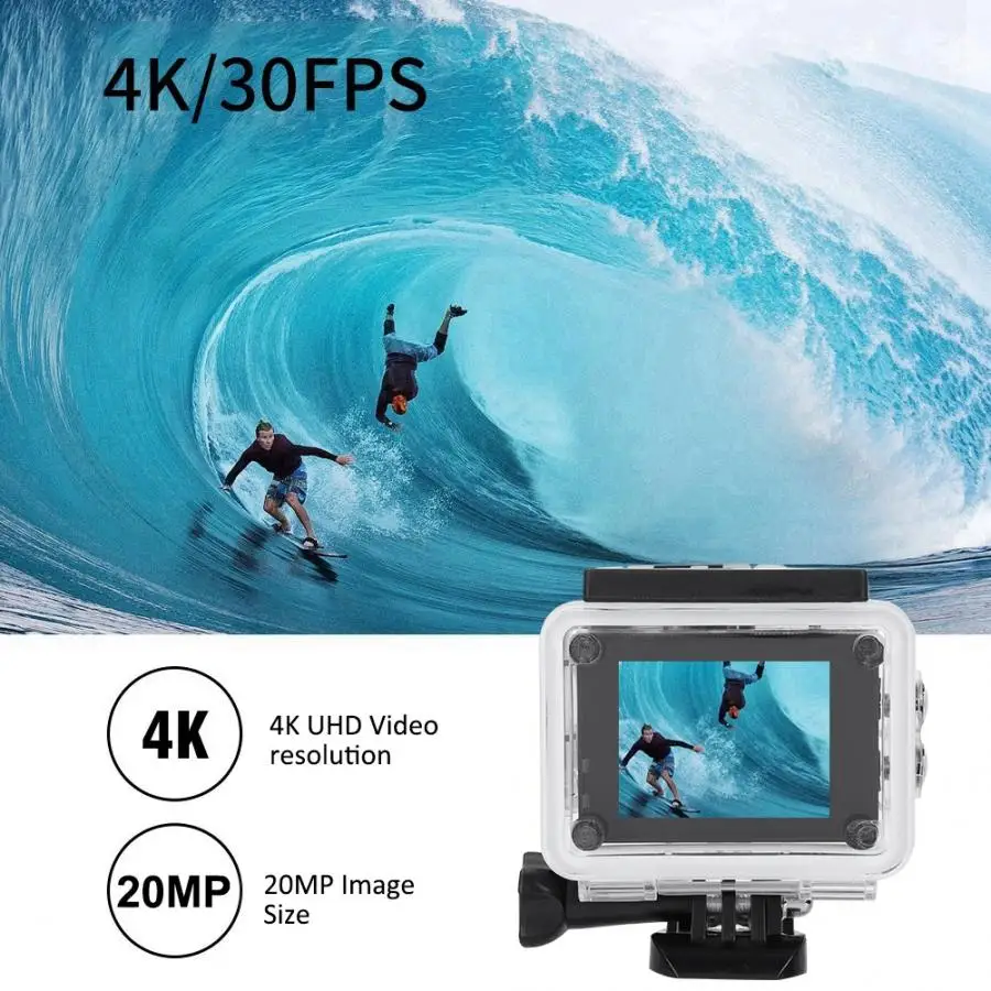 

F68 4K 2.0inch LTPS HD Screen Sports Waterproof WiFi Action Camera Set slow motion time laps for Outdoor action cam accessories