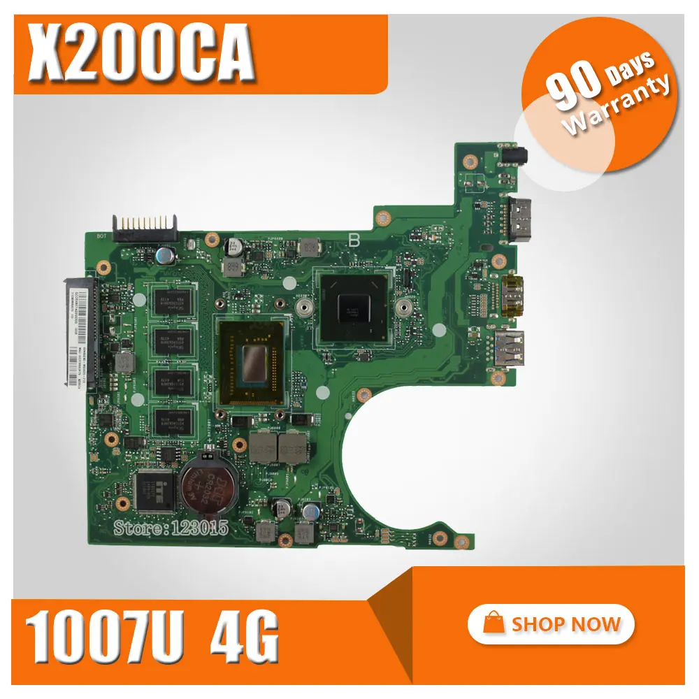 For ASUS X200CA font b Laptop b font Motherboard with 1007U font b RAM b font
