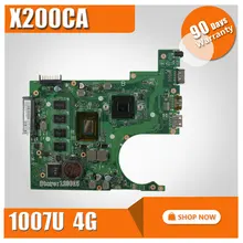 For ASUS X200CA Laptop Motherboard with 1007U RAM 4GB REV2.1 Main Board 60NB02X0-MB4020 100% working