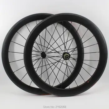 

Newest rear 60mm+front 50mm racing 700C Road bicycle matte UD full carbon wheelset carbon bike tubular rims Free ship