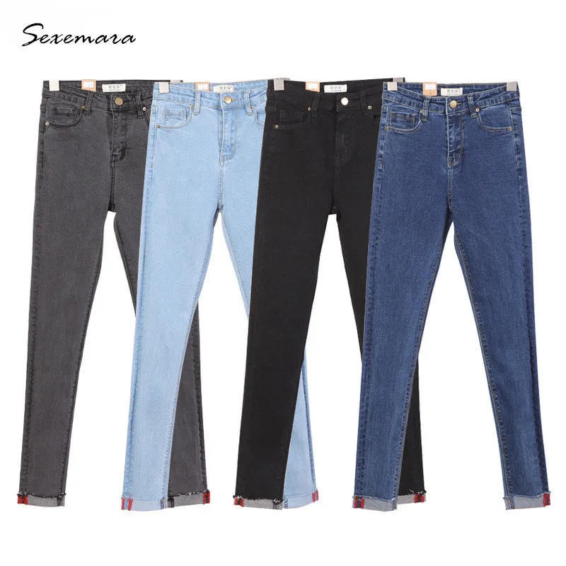 skinny jeans high waist women casual stretch pencil Skinny Jeans Pants trousers spring summer 2017 quality